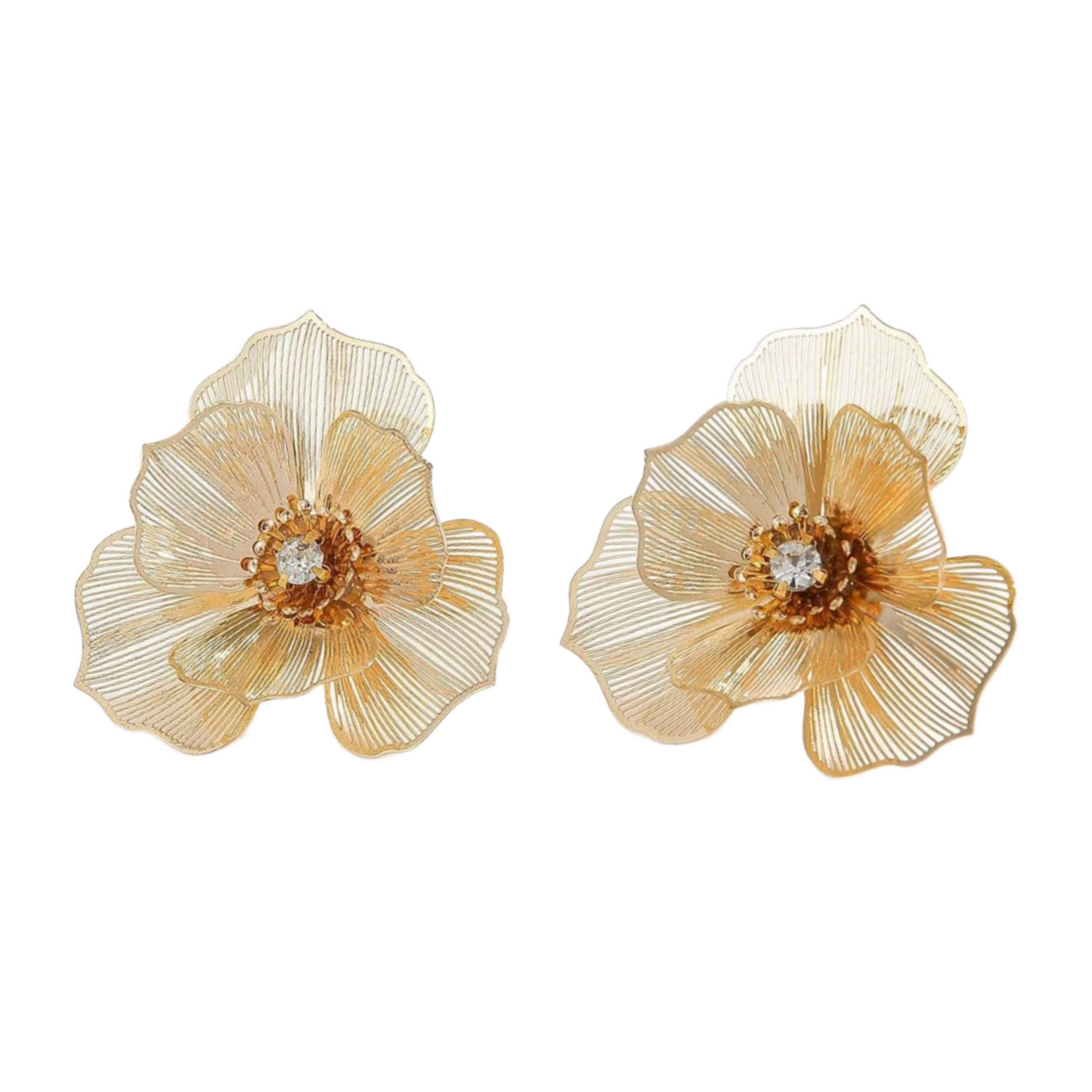 Flossie Layered Petal Flower Earrings