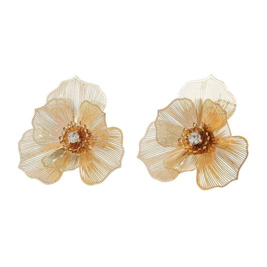 Flossie Layered Petal Flower Earrings