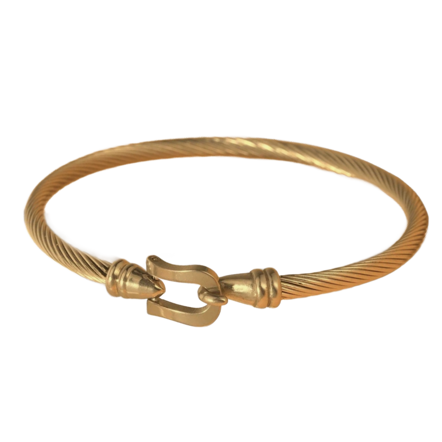 Harriet Cable Bangle With Hook Clasp