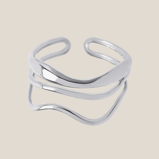 Mary Wave Layered Open Ended Ring