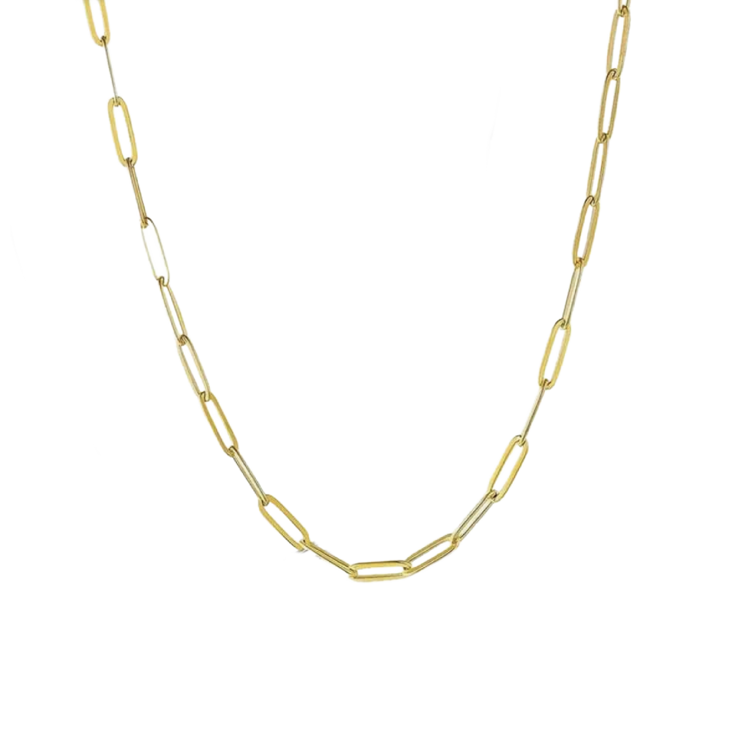 Nyla Paperclip Gold Plated Necklace