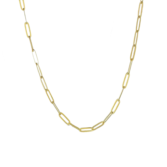 Nyla Paperclip Gold Plated Necklace