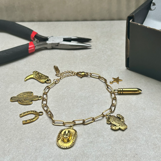 First Rodeo (Gold) | DIY Charm Bracelet Kit