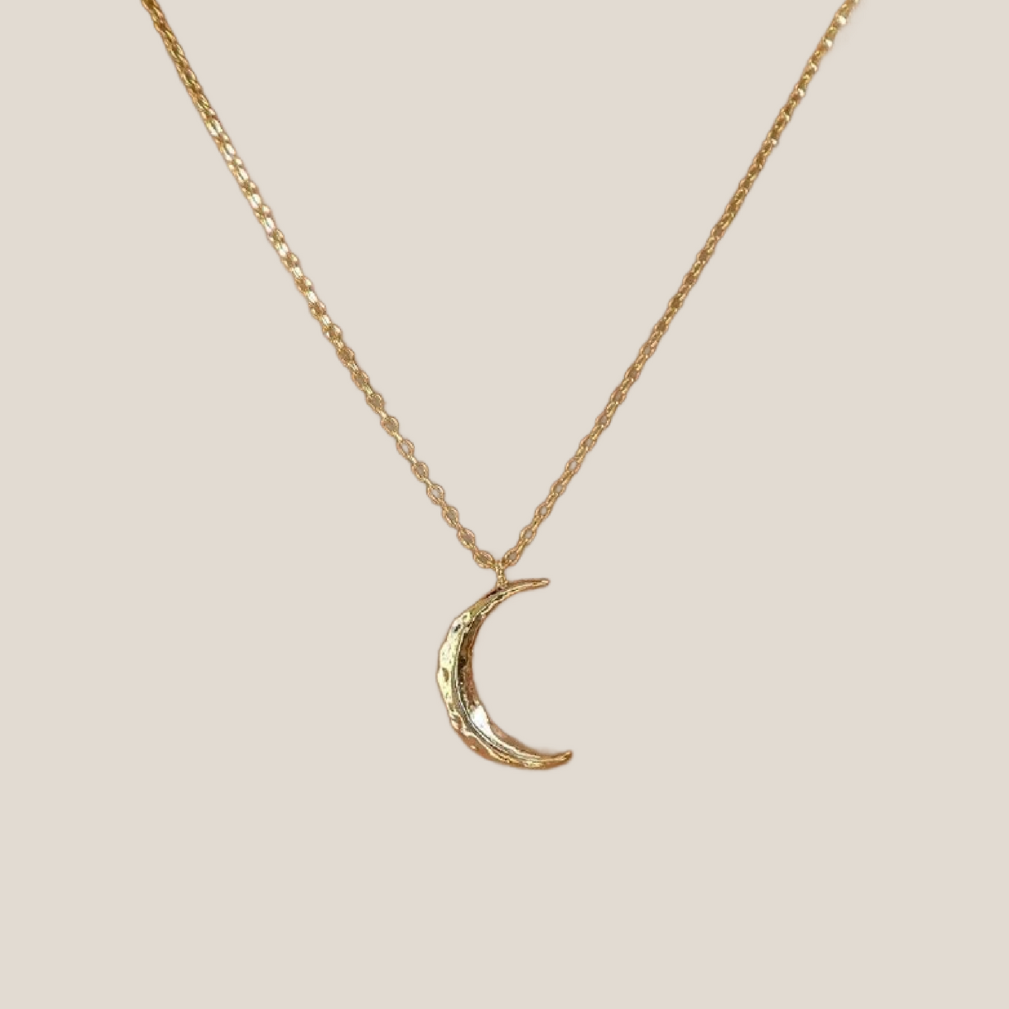 Thea Gold Moon & Back Pendant Necklace