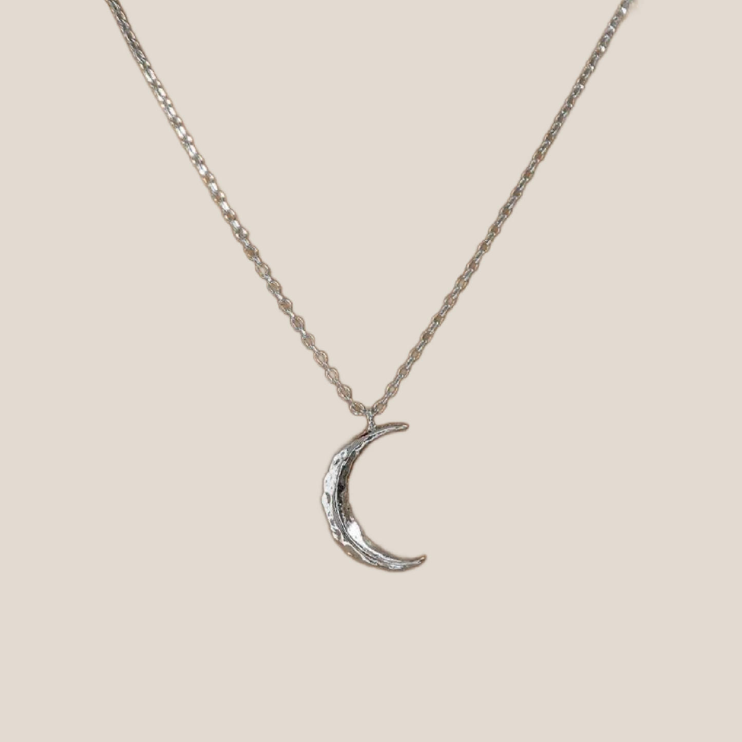 Thea Silver Moon & Back Pendant Necklace