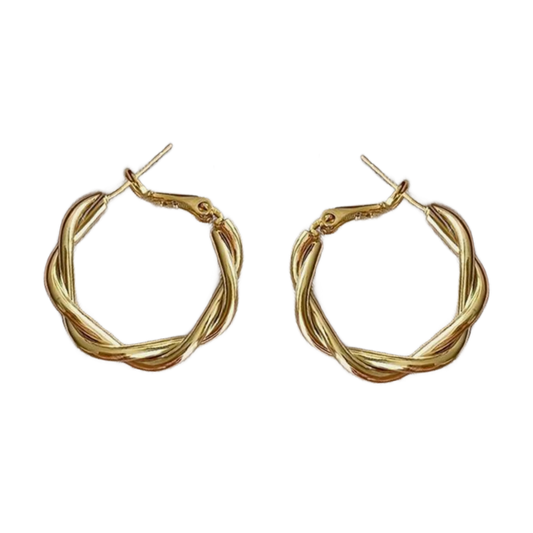 Twiggy Intertwined Hoop Earrings